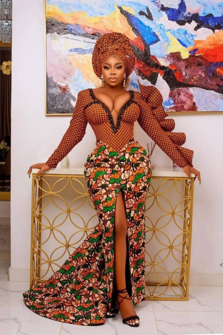 straight lace gown style in nigeria｜TikTok Search